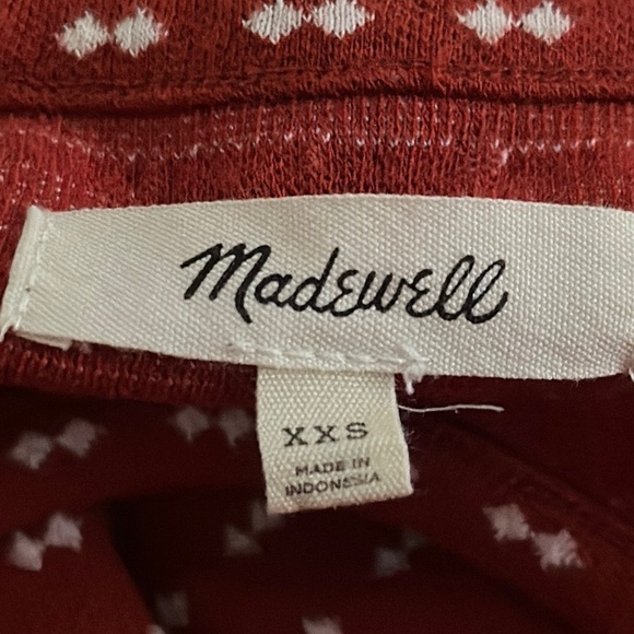 Madewell Red and White Puff Sleeve Mini Dress - Picture 5 of 7